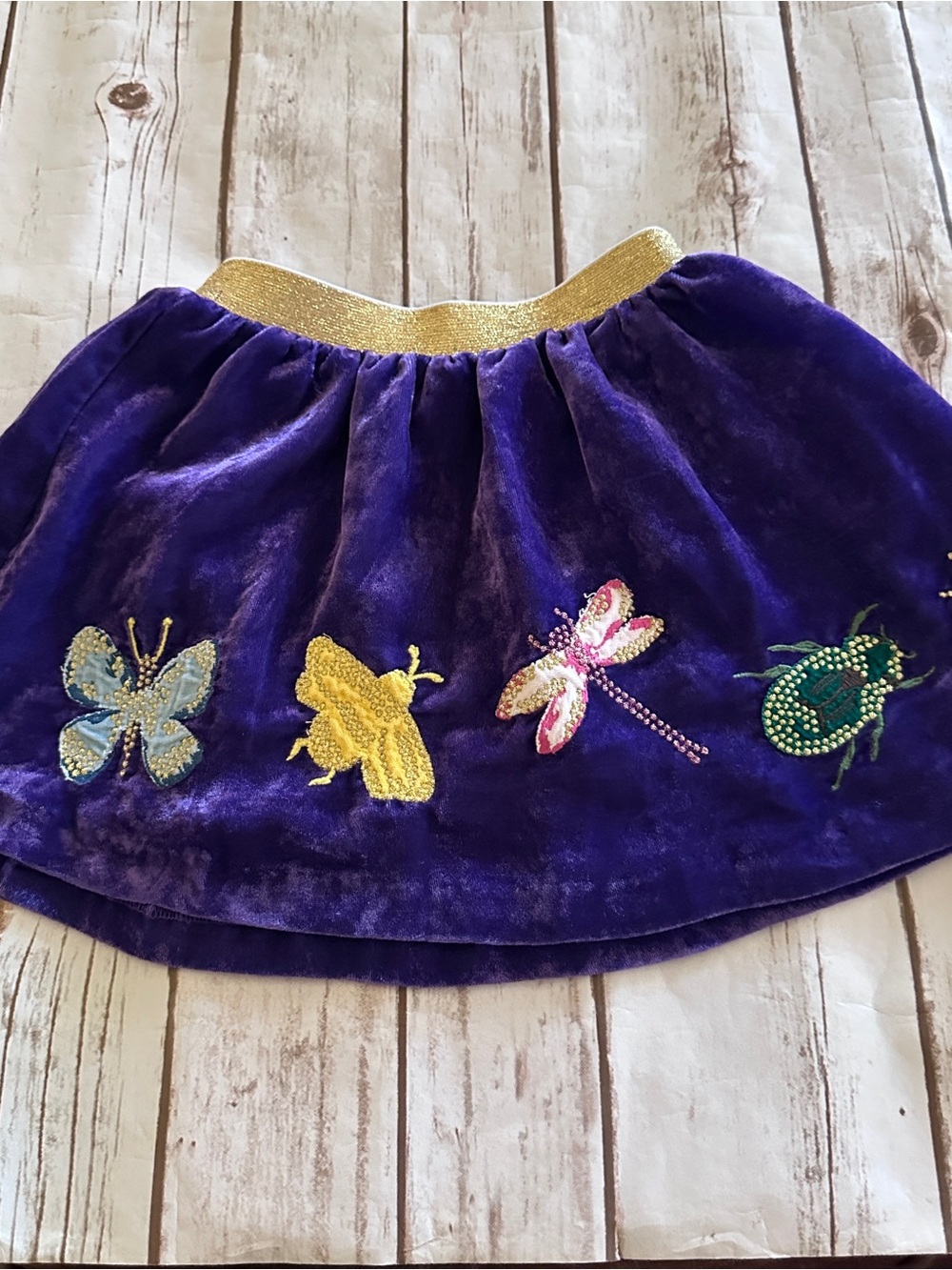 Mini Boden butterfly velvet skirt vguc 2/3